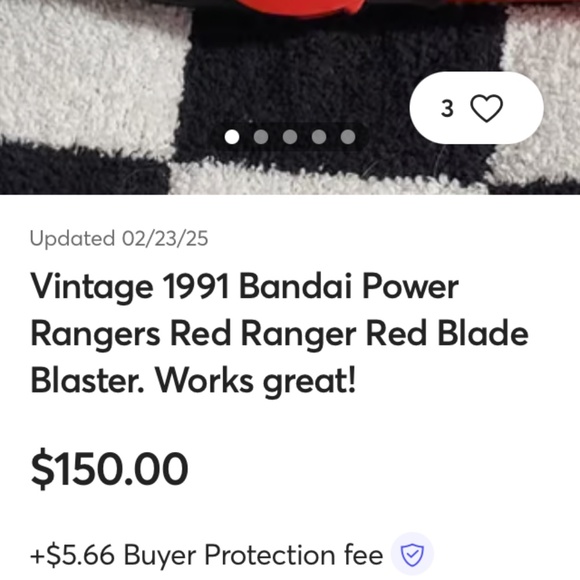 Vintage 1991 Power Rangers. Vintage  Power Rangers Red Ranger - Picture 8 of 9